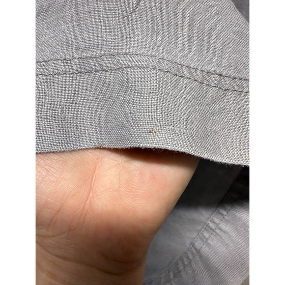 INC International Concepts Linen Pants Women 8 Gray Wide Leg Coastal‎ Lagenlook - Picture 3 of 6